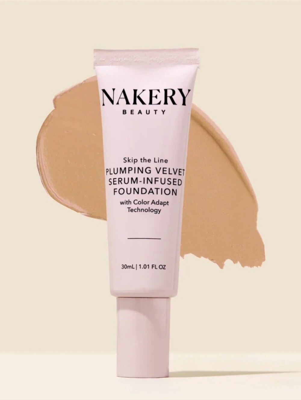 Nakery Beauty Skip The Line Plumping Velvet Serum Infused Foundation - LIGHT